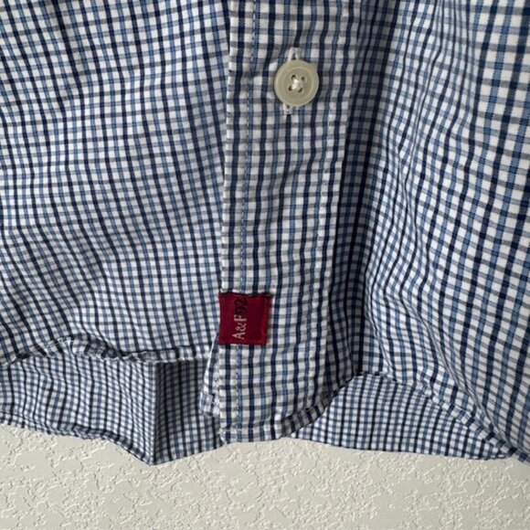 Abercrombie & Fitch Mens Shirt Size Large Muscle Plaid Button Up Long Sleeve EUC - Picture 9 of 9